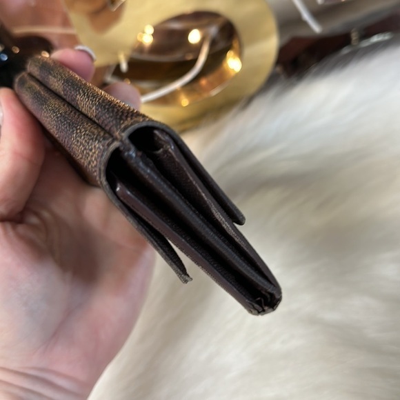 AUTHENTIC LOUIS VUITTON DAMIER PORTEFEIULLE ELISE TRIFOLD WALLET - Picture 6 of 12